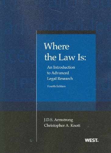 Where the Law Is: An – Paperback, by Armstrong J.D.S.; Knott – Very Good