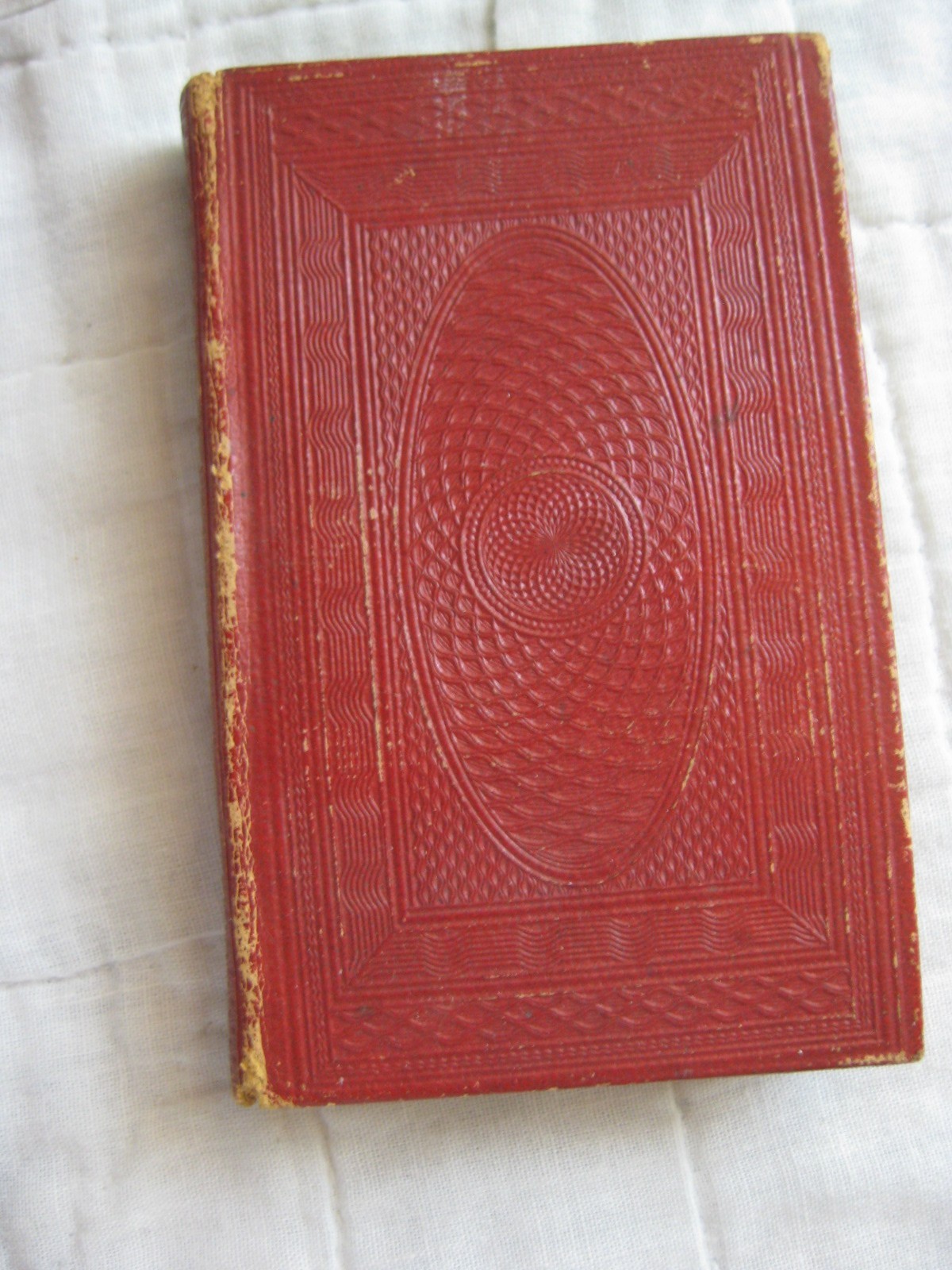 ANTIQUE POETICAL WORKS OF MRS. HEMANS 1839 RED MINI POETRY BOOK VINTAGE POEMS