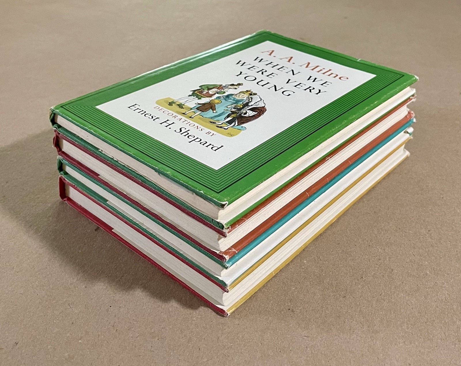 4 LOT: Winnie the Pooh Series, A.A. Milne, 1961 Reprint, HC/DJ, GOOD