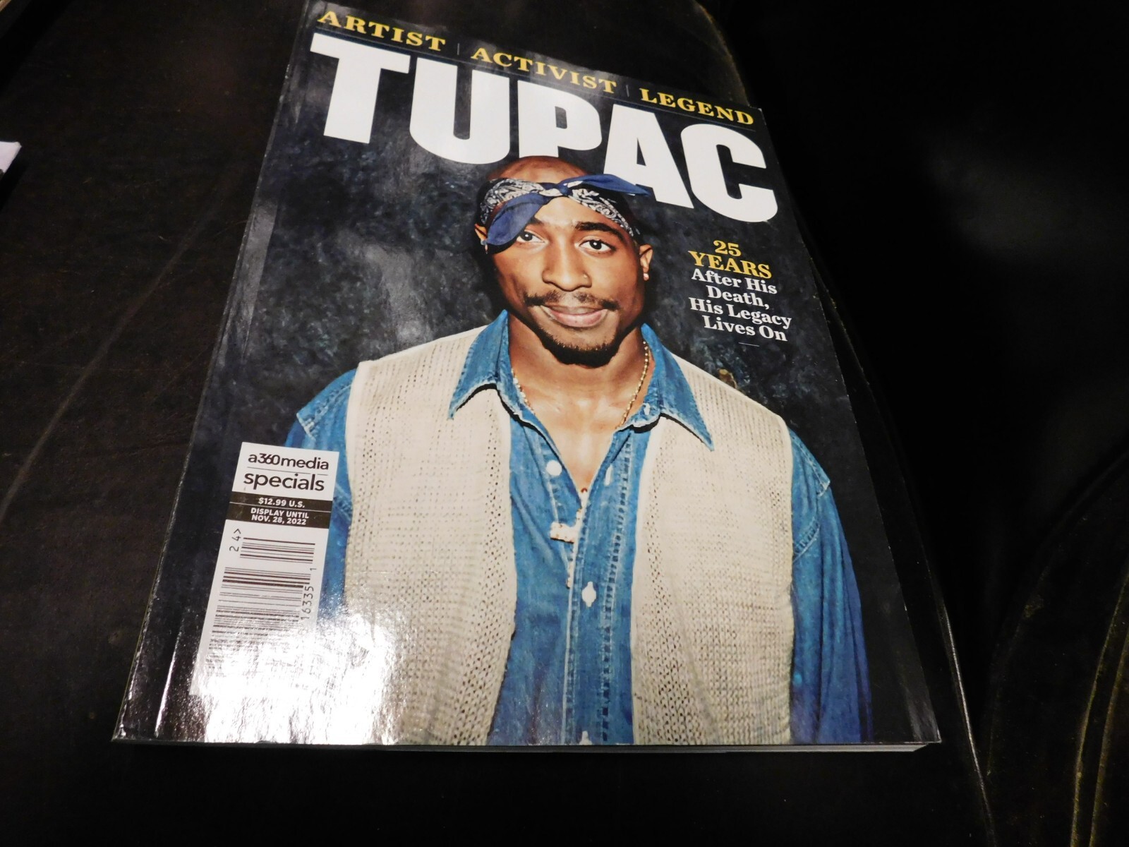 A360 Media Magazine Tupac Artist Activist Legend 2022 – Stain On Back Cover