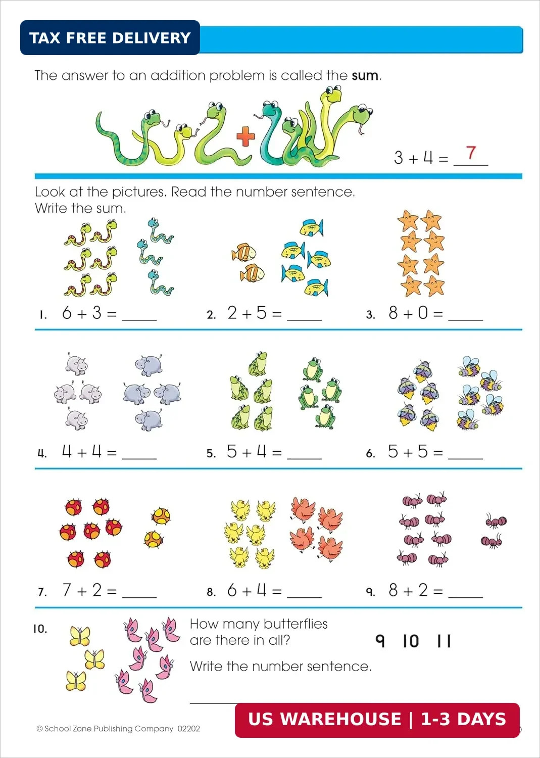 School Zone – Math Basics 2 Workbook – 64 Pages, Ages 7 to 8, 2nd Grade….