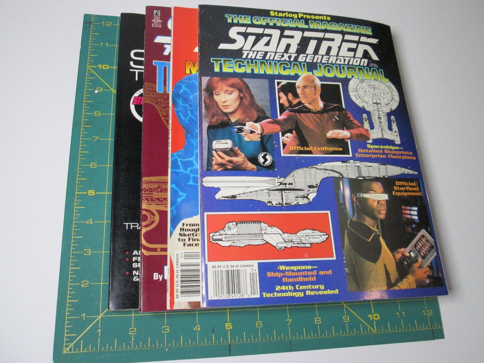 STAR TREK Technical Manual Journal X4 Book Lot Fleet Next Generation Enterprise
