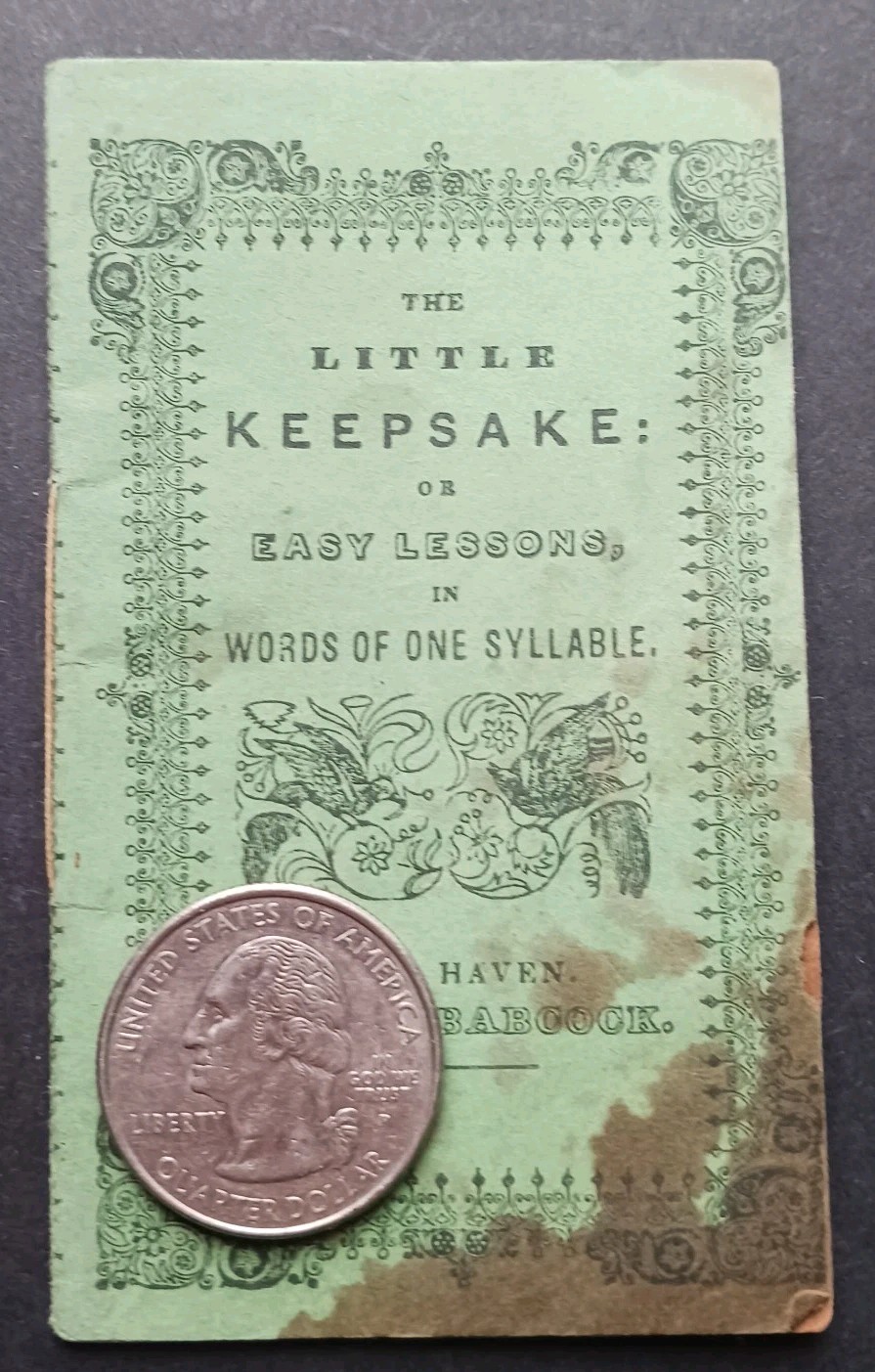 The Little Keepsake SIDNEY BABCOCK Miniature Book chapbook New Haven 1840s Toy