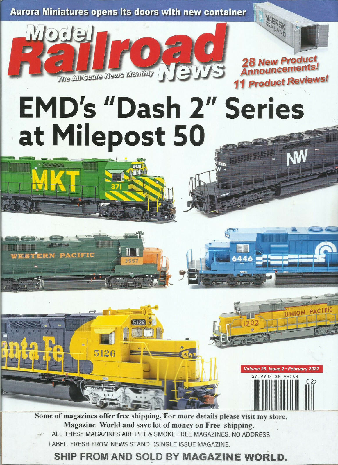 Model Railroad News Magazine, * February, 2022 * Vol, 28 * Issue, 02
