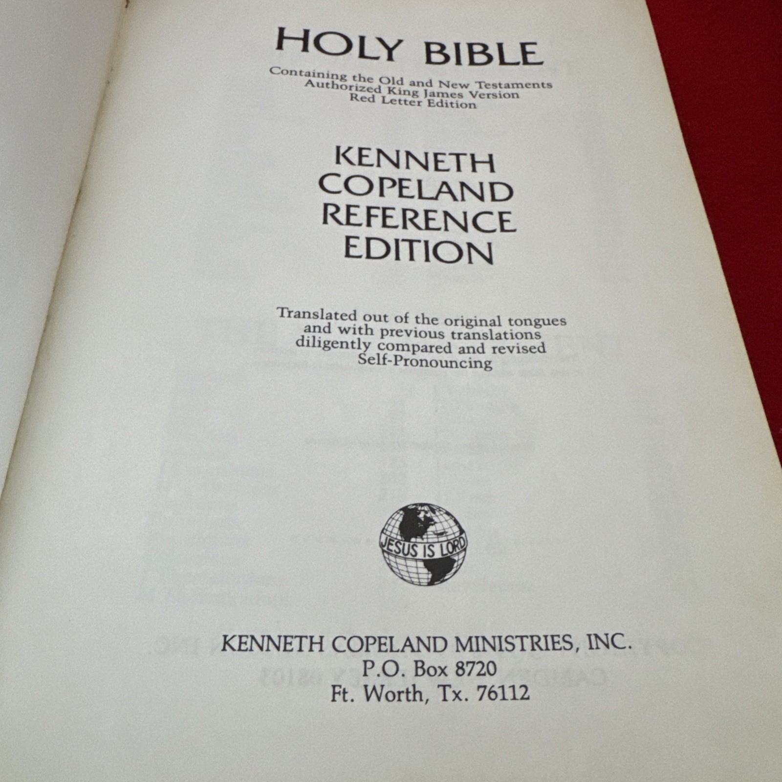 Kenneth Copeland Reference Edition Bible Genuine Leather KJV Concordance 1972