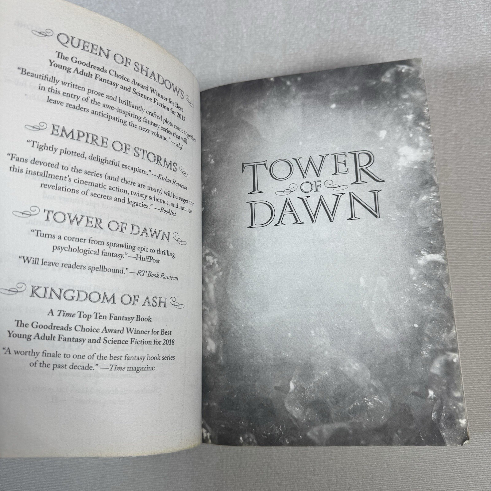Throne of Glass TOWER OF DAWN Sarah J Maas PAPERBACK YA Fantasy OOP Cover