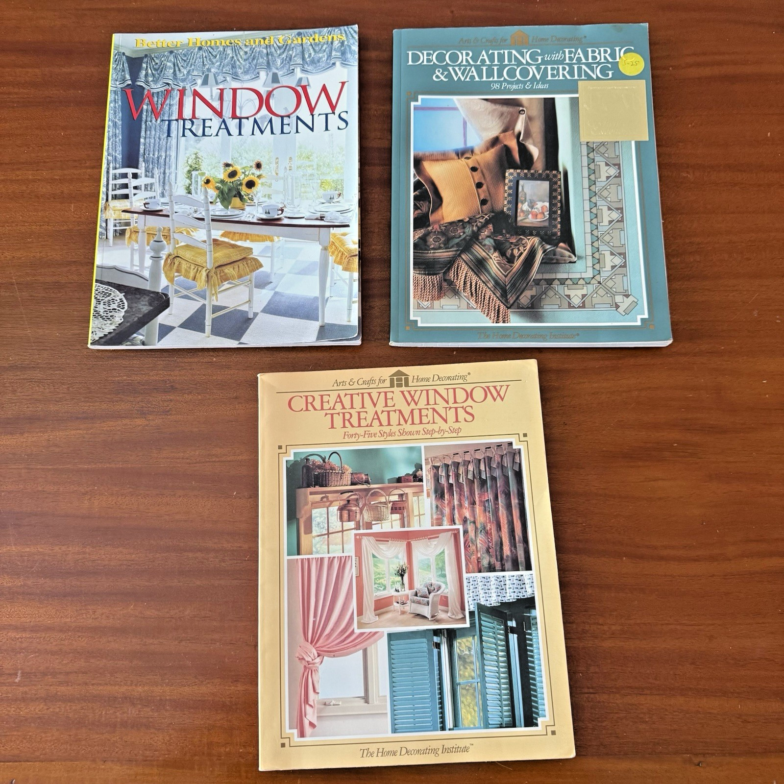 Vintage 90s Window Treatment Home Decor Books Lot of 3 DIY Valance Drapery