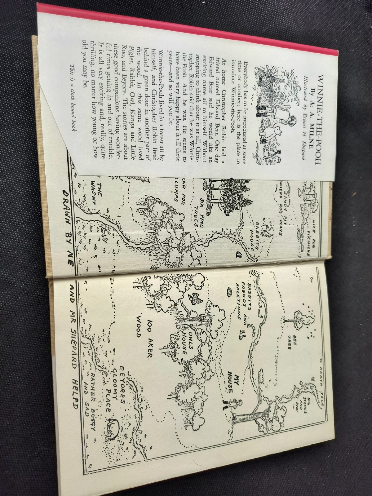Vintage 1950 Winnie The Pooh Hardcover Book A. A. Milne