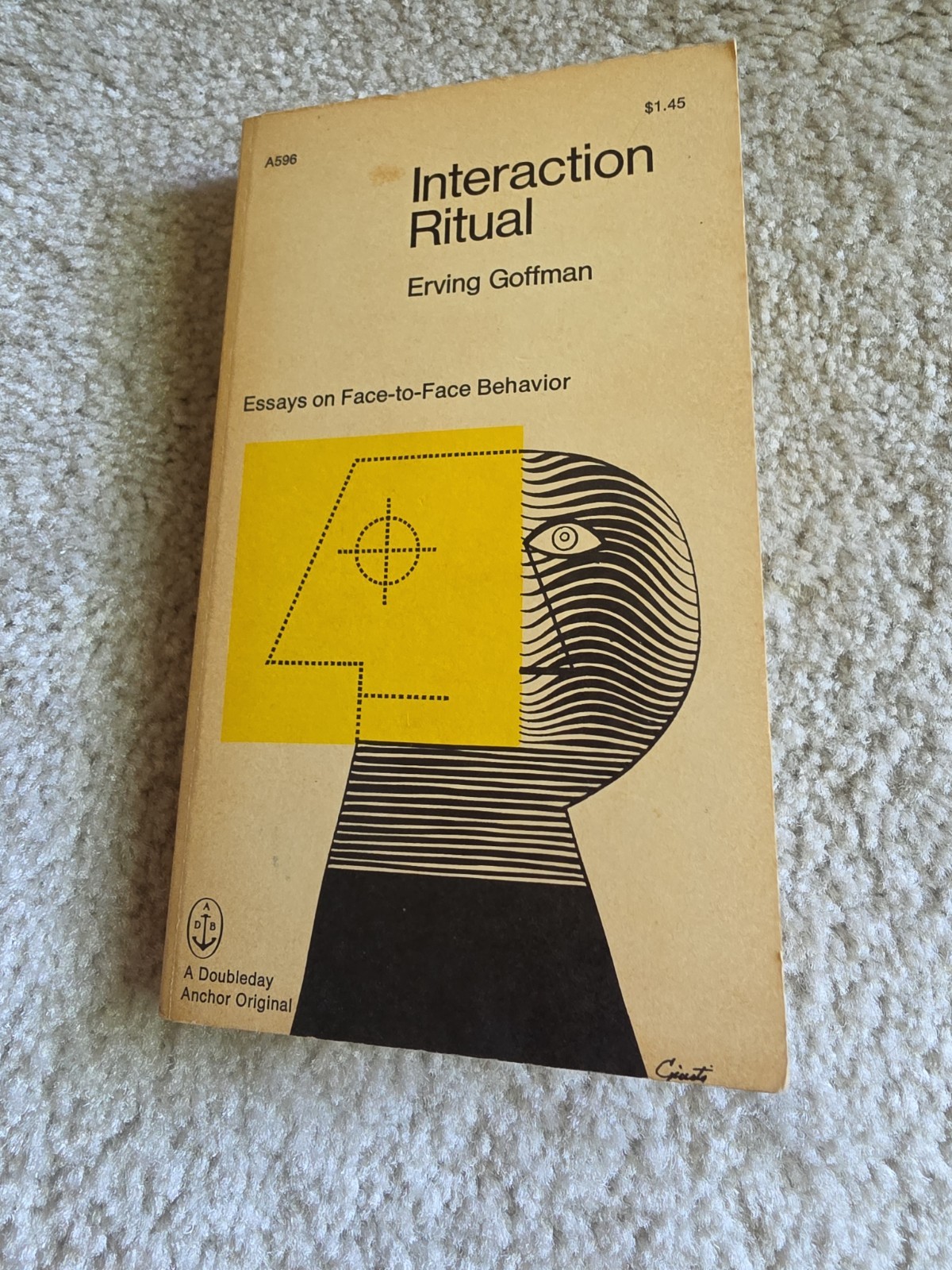 Erving Goffman Book – Interaction Ritual,1967. First Edition. Vintage