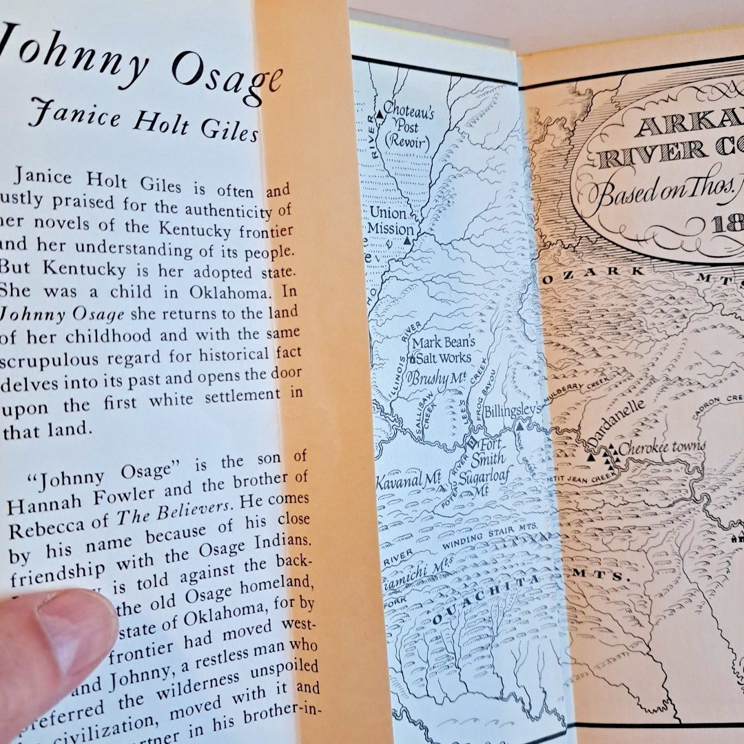 Johnny Osage, Janice Holt Giles💥1960 HC Houghton Mifflin 288 Pages