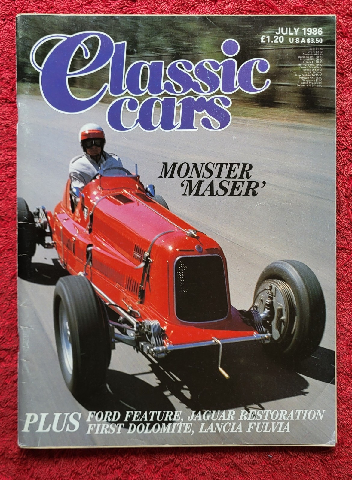 CLASSIC CARS magazine JULY 1986 MASERATI 8CM LANCIA FULVIA FORD SPECIALS