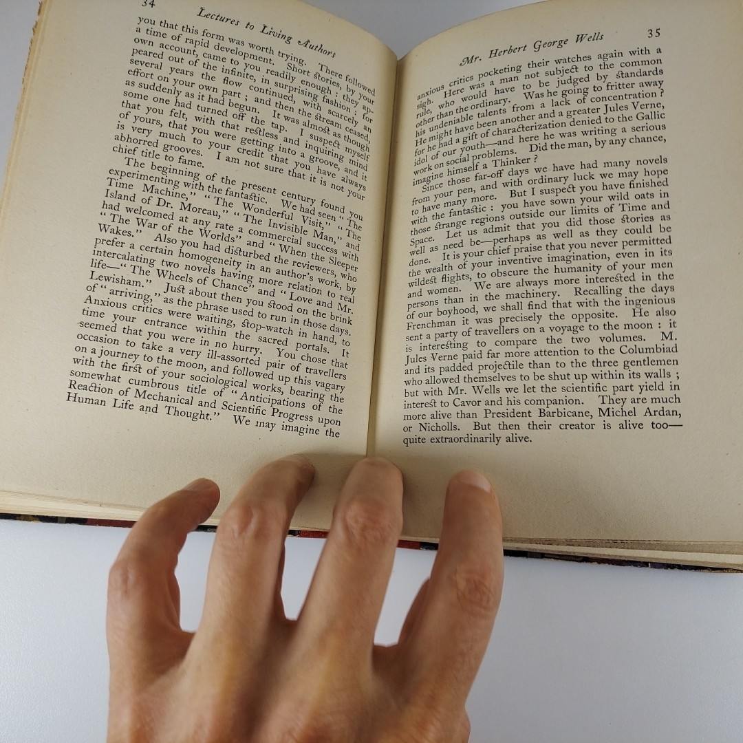 Lectures to Living Authors By Lacon 1925 Houghton Mifflin Illustr HC Ex-Library
