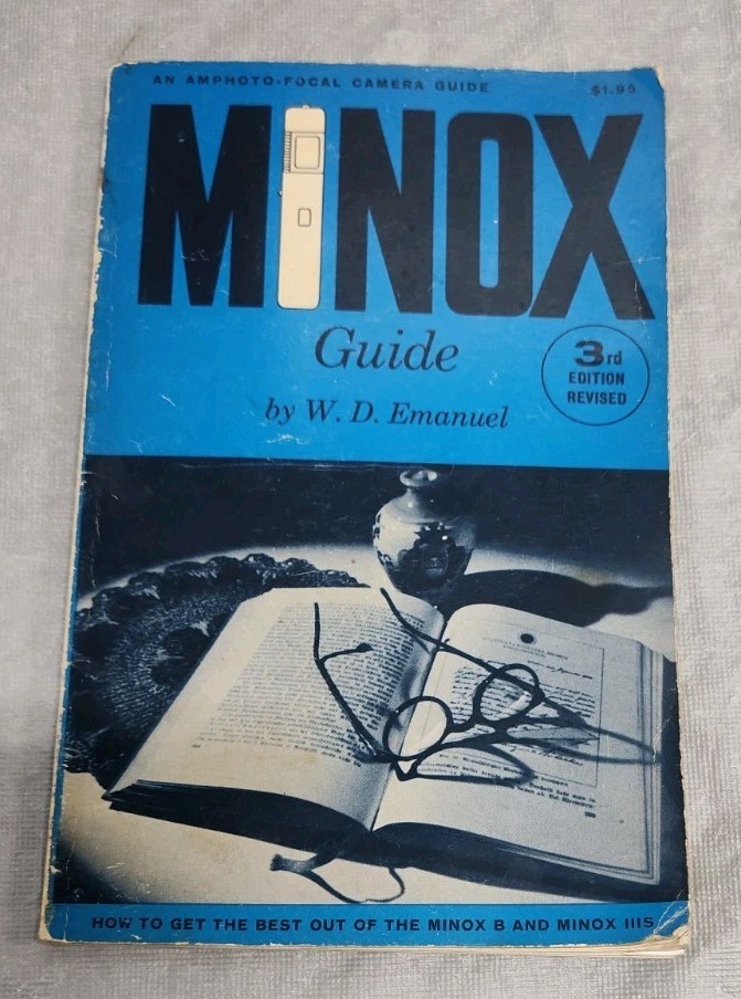 Minox Guide Mini Spy Camera Book Manual 3rd Ed. Rev W.D.Emanuel 1964 Minox B VTG