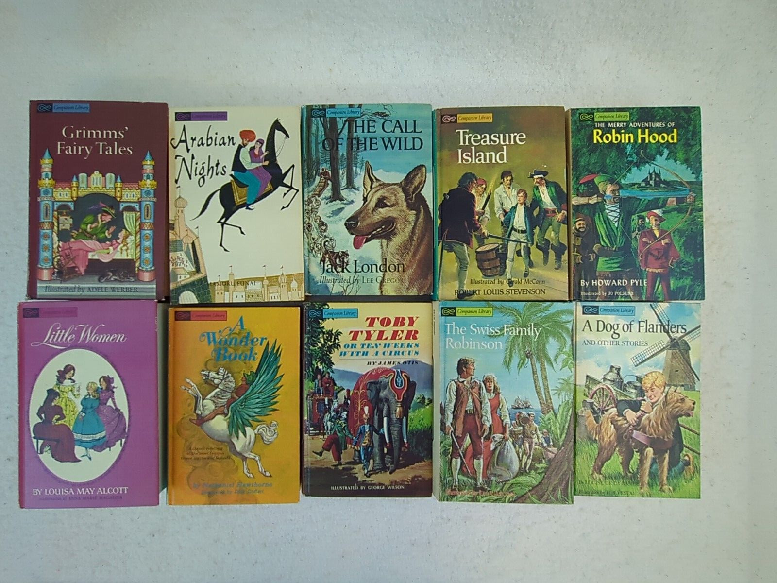 Lot of 10 COMPANION LIBRARY Two-in-One Books Grosset & Dunlap 1960s