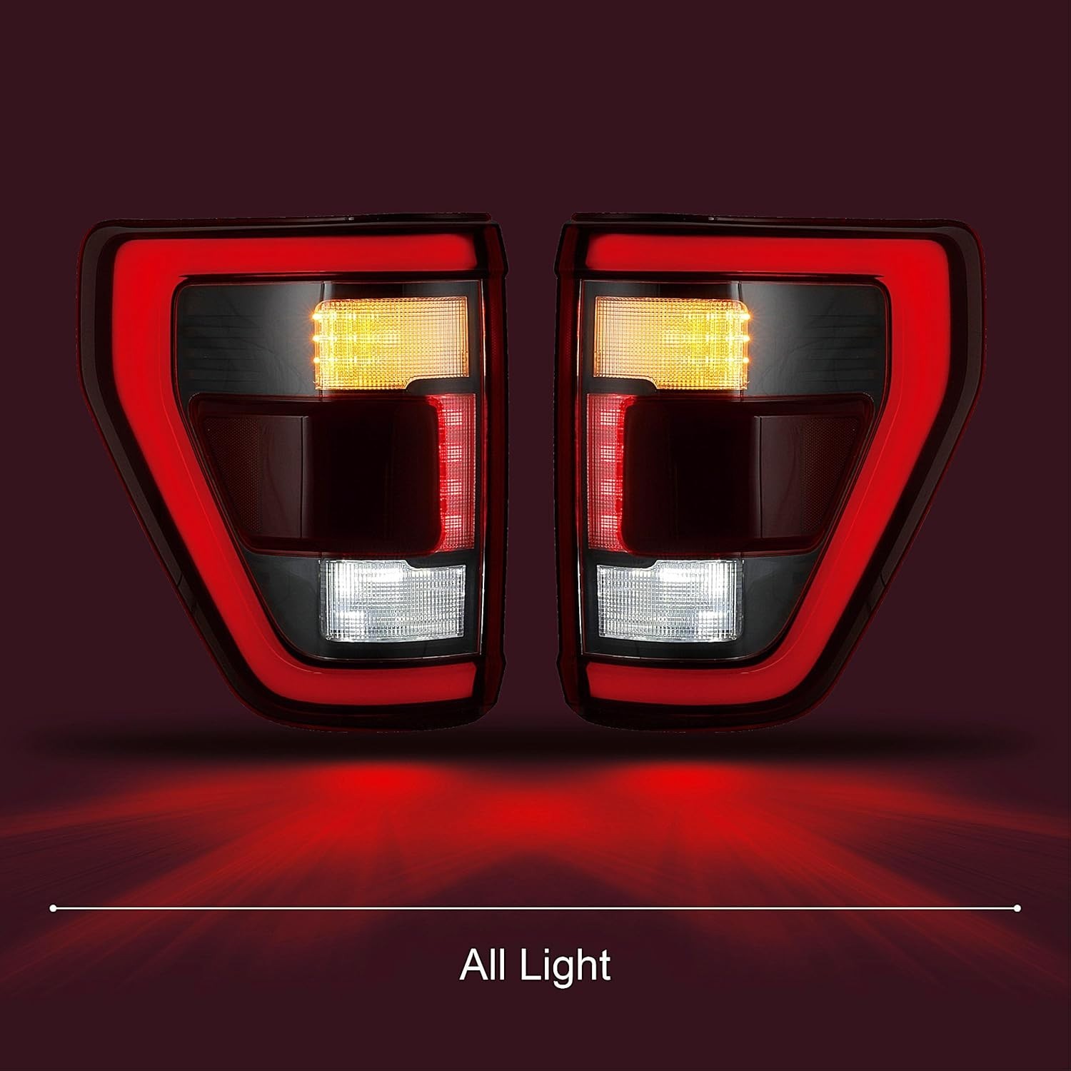 LED Black Tail Lights Assembly W/Blind Spot (Module NOT Included)Compatible with
