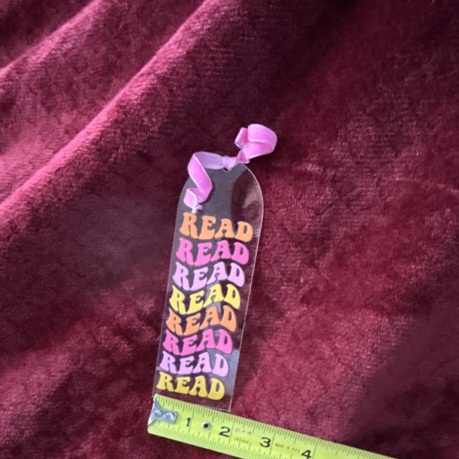 Multicolor Abstract Plastic Bookmark, Flexible Two-Sided, 6×1.5in Rectangle