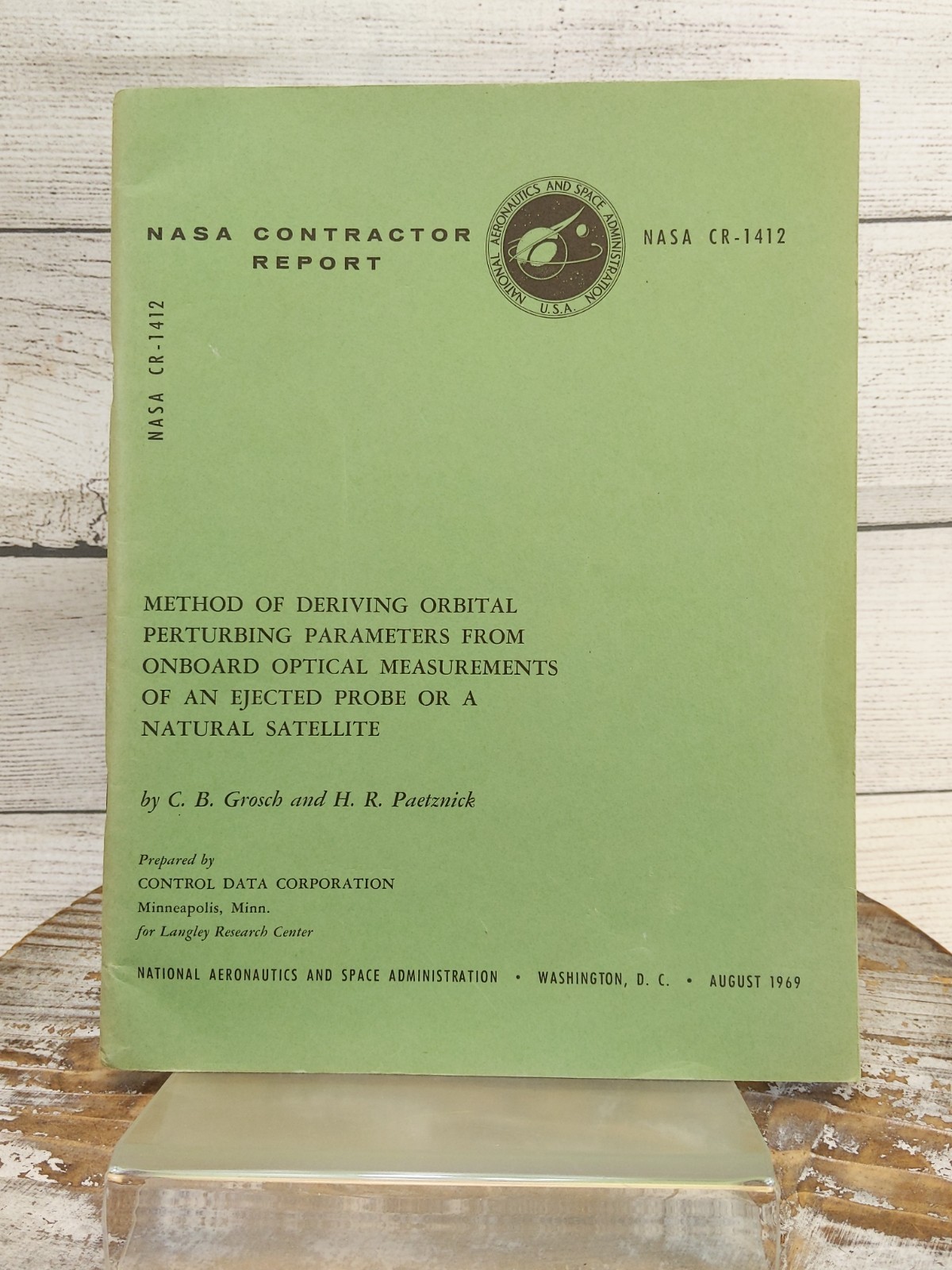 NASA CR-1412 Deriving Orbital Perturbing Parameters Optical Measurements 1969