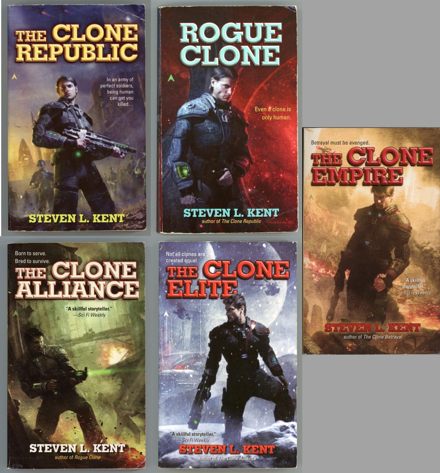 Clone Republic Military Future War Lot of 5 Paperback by Steven Kent