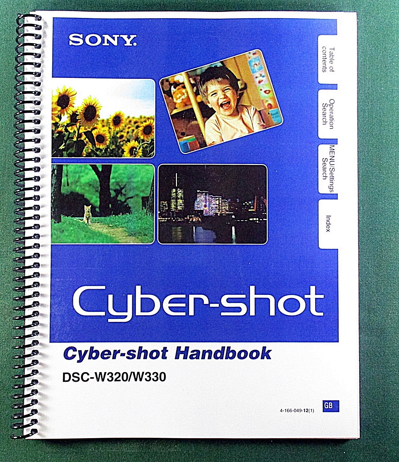 Sony DSC-W320/W330 Handbook Manual: Full Color 104 Pages & Protective Covers!