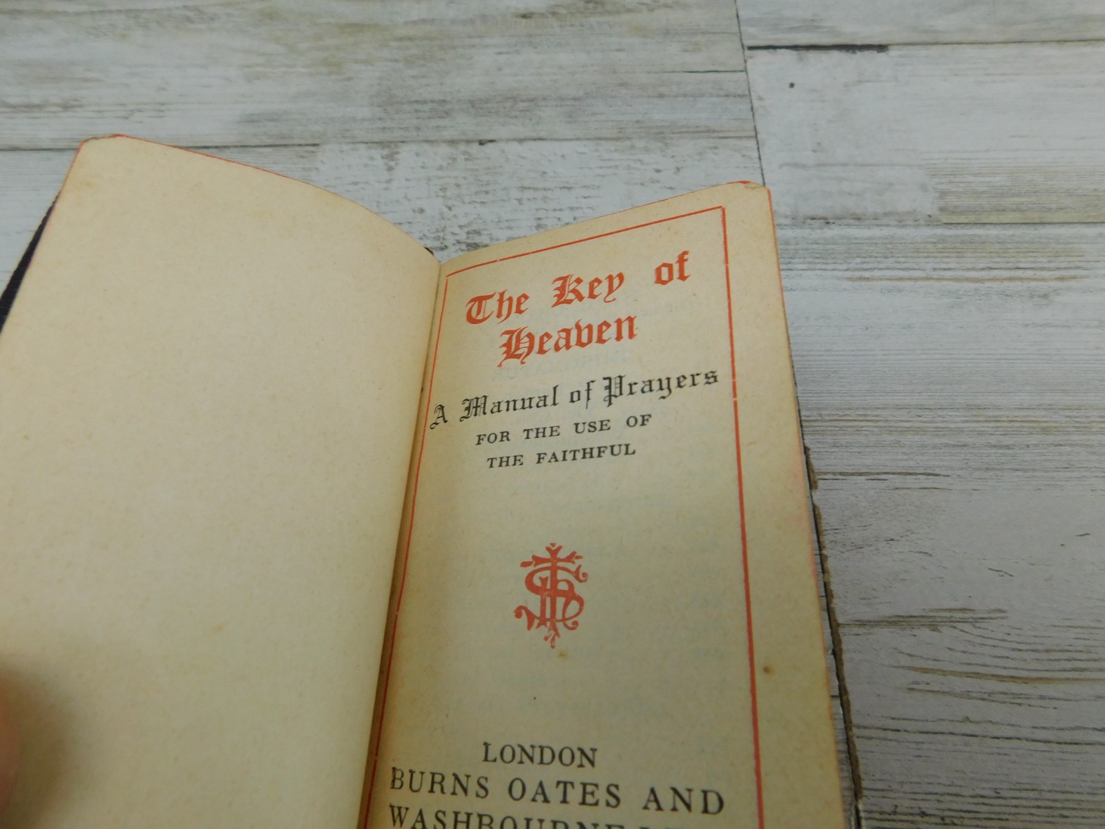Vtg Mini Prayer Manual Book « The Key Of Heaven » Burns,Oates & Washbourne