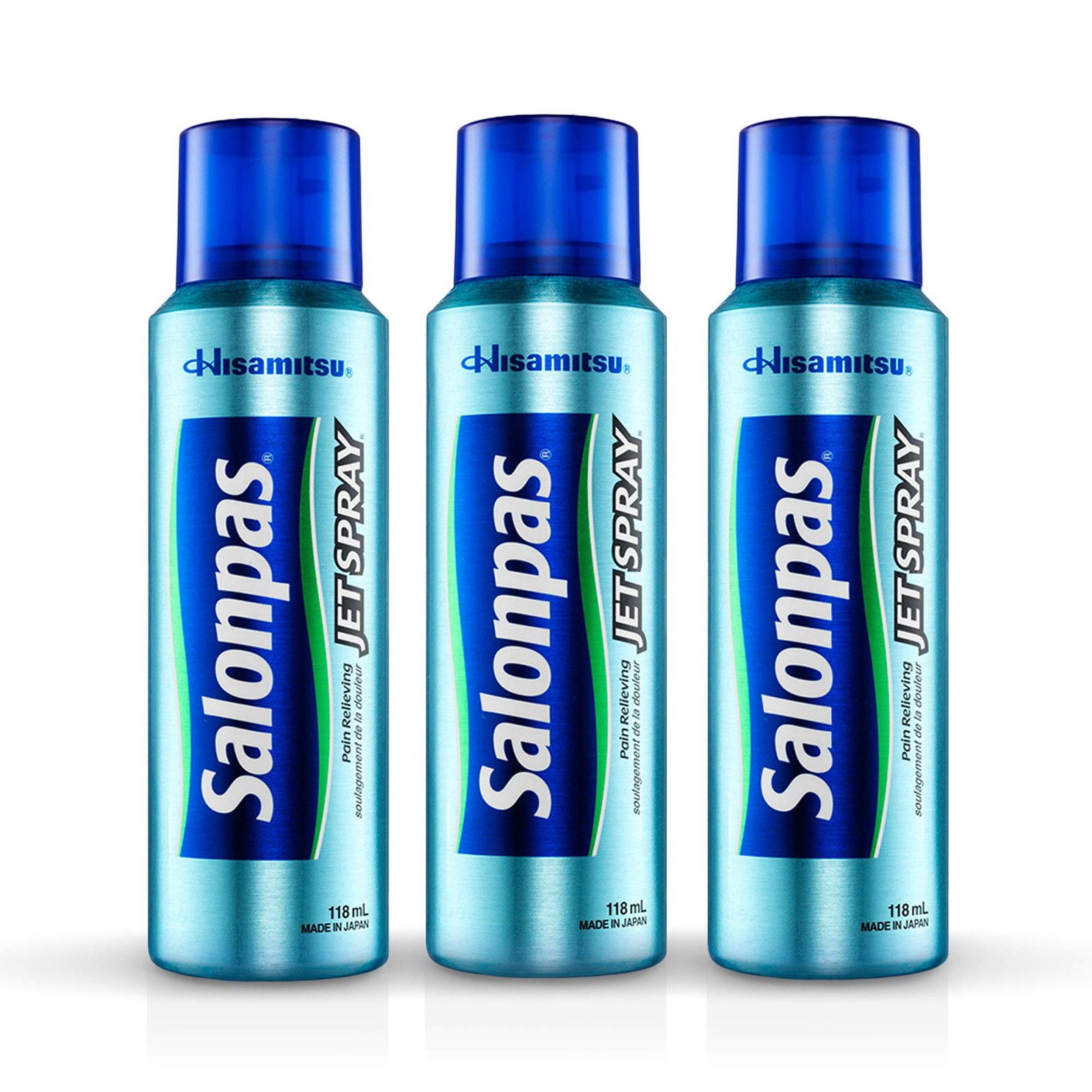 Salonpas Pain Relieving Jet Spray – 4 Oz (Pack of 4 Fl 3), White