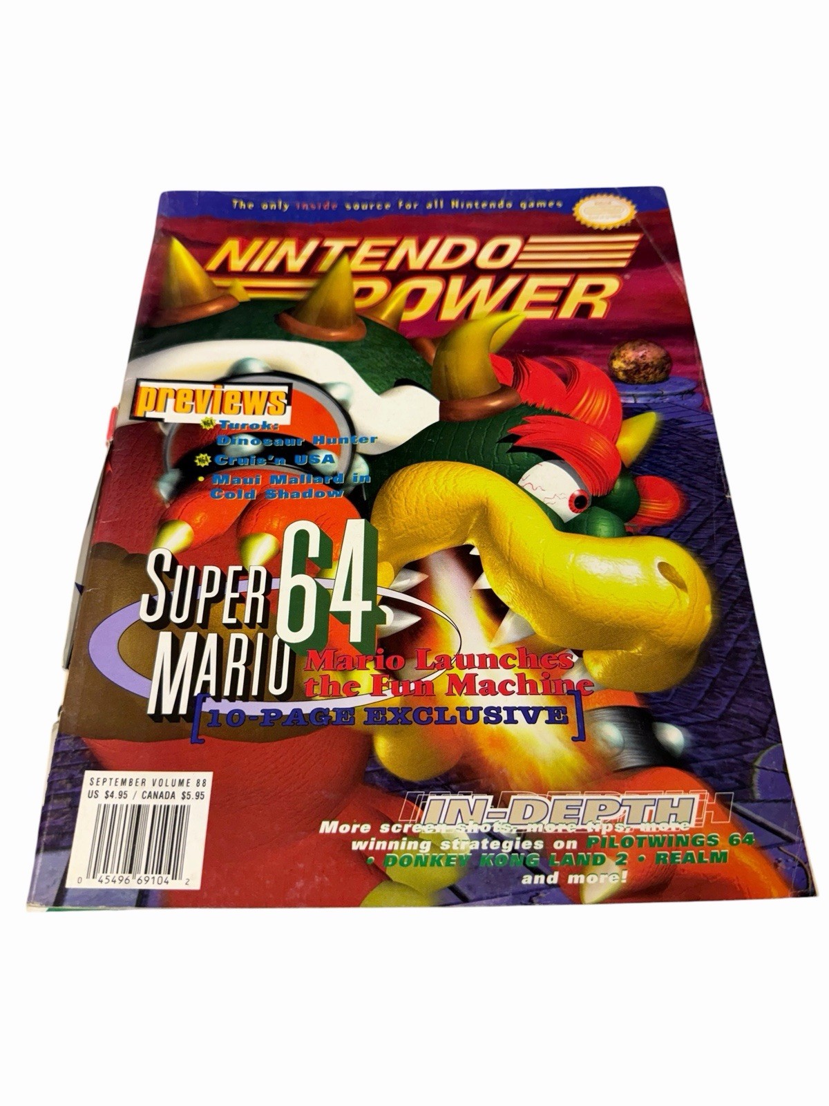 Nintendo Power Super Mario 64 September 1996 Volume 88 With Poster And Inserts