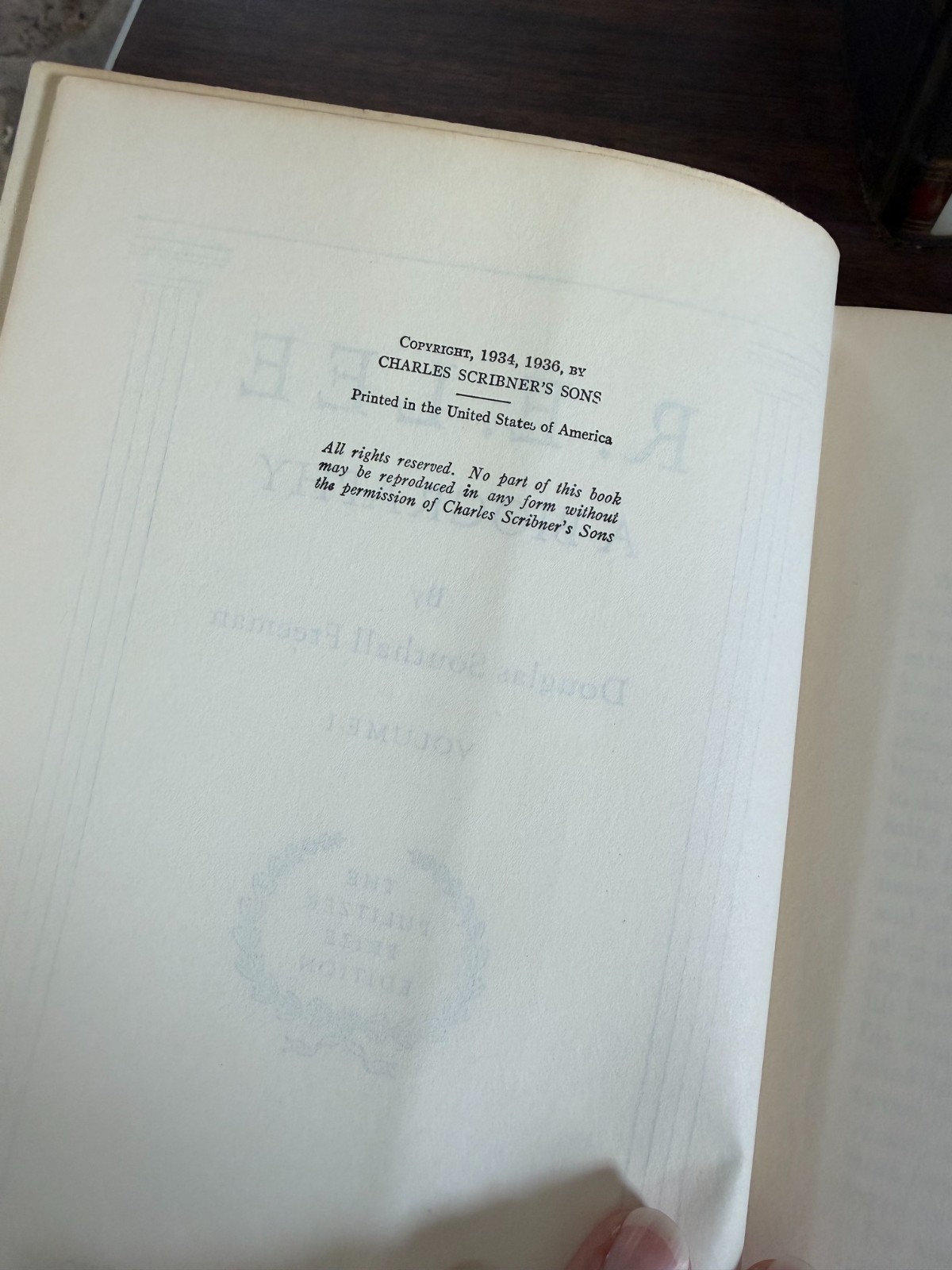 R. E. Lee by Douglas Southall Freeman 4 Vol Pulitzer Prize Edition 1936