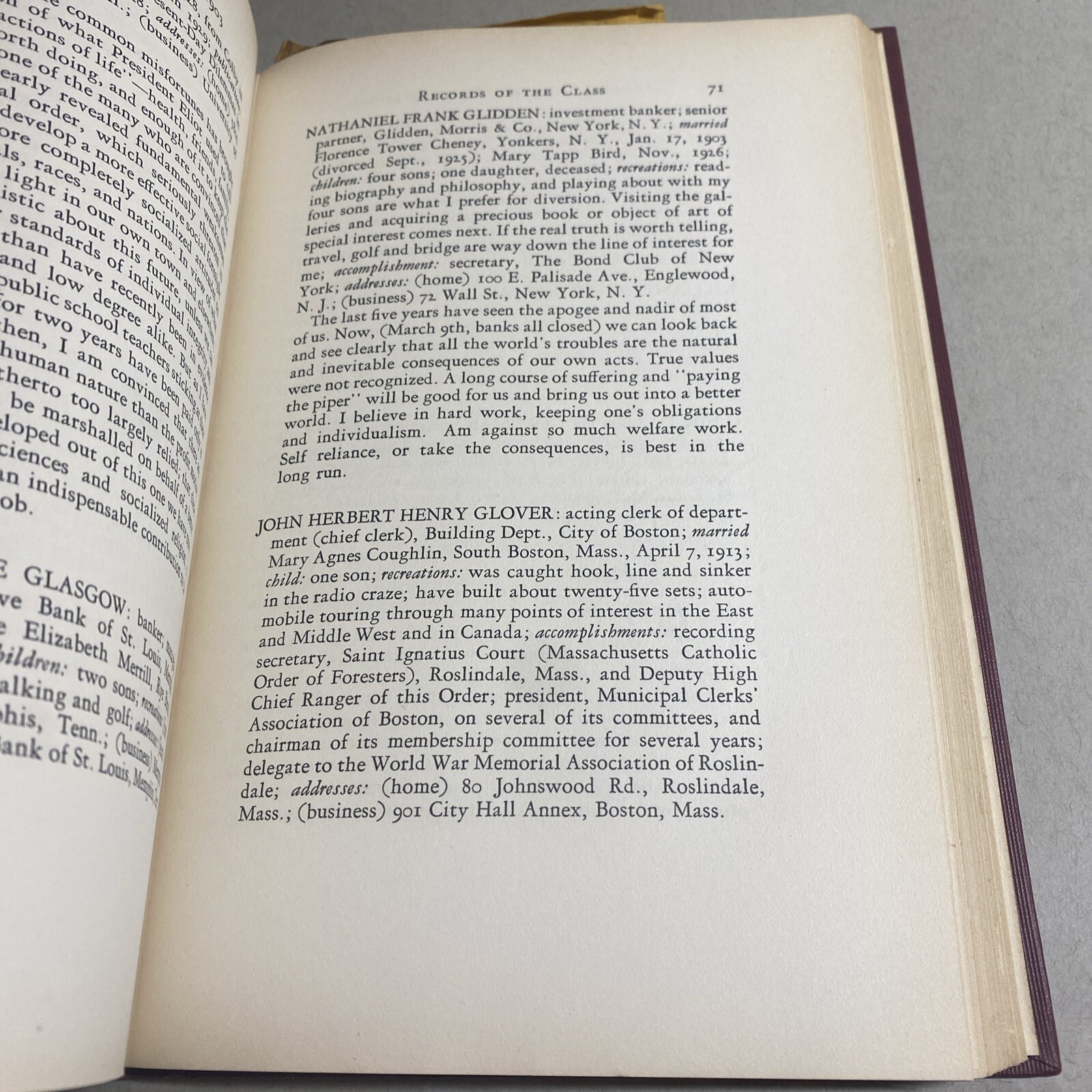 Harvard College Class of 1903, 13th Anniversary Report, Hardcover / CYE