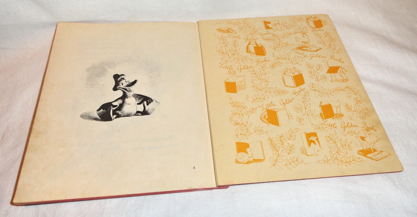 Vintage Little Golden Book, Peter & the Wolf, #D-5, 1947, 42 Pgs.,Brown Back