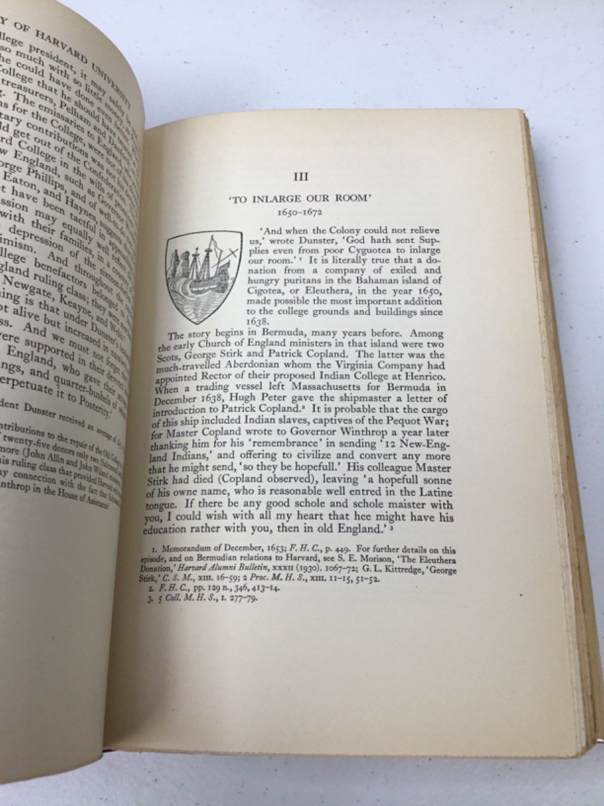 Harvard College in The Seventeenth Century Vol 1&2. Morison. 1936 HC+Mylar