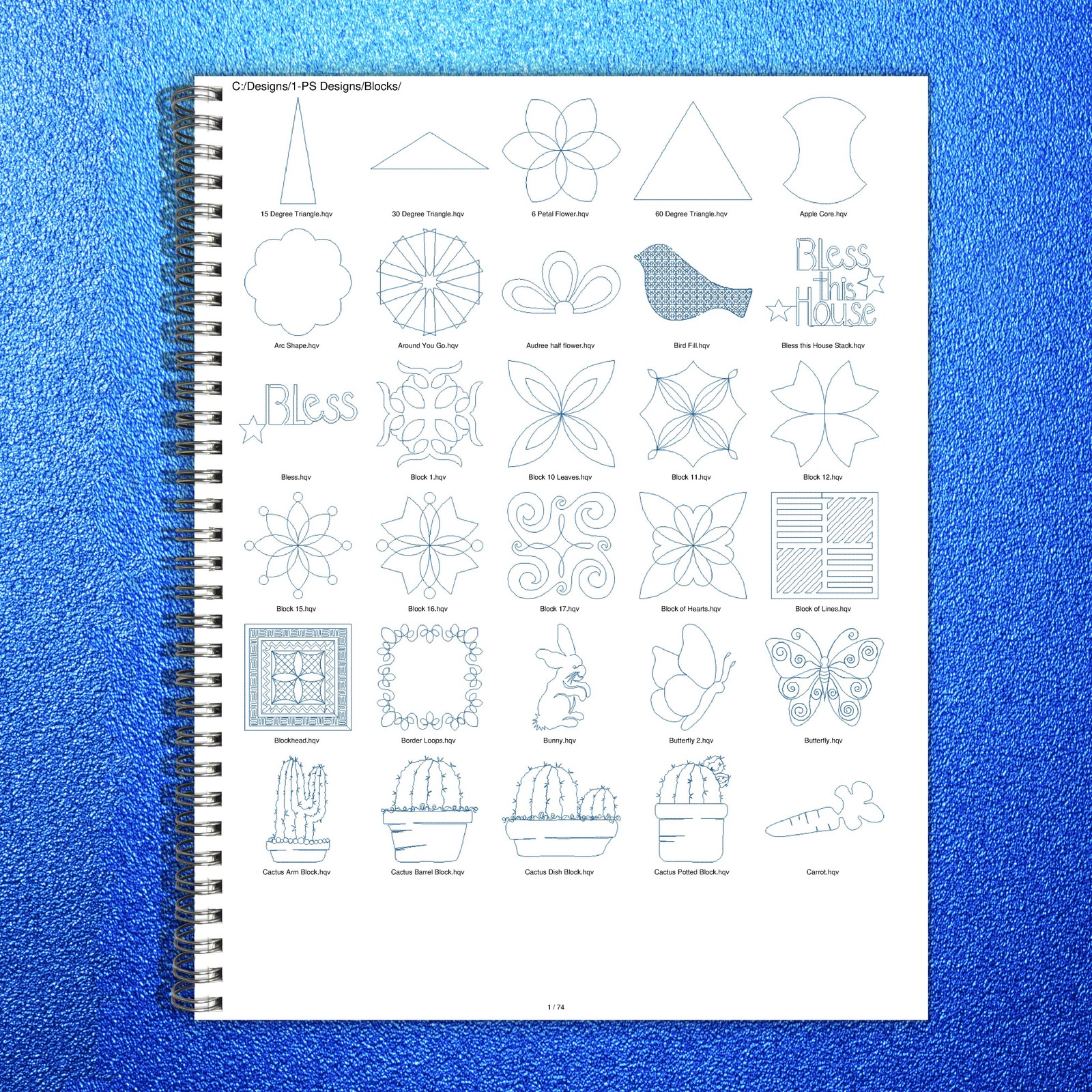 PROSTITCHER Premium Designs Catalog Manual – STEEL WIRE BOUND – TOUGH COVERS