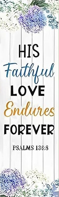  » HIS FAITH »-BIBLE VERSE -PSALM 136:8-UNIQUE LAMINATED BOOKMAKE