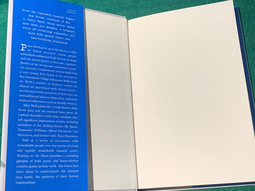 Waiting on the Moon by Peter Wolf SIGNED 1st/1st HC DJ 2025 Memoir J Geils COA