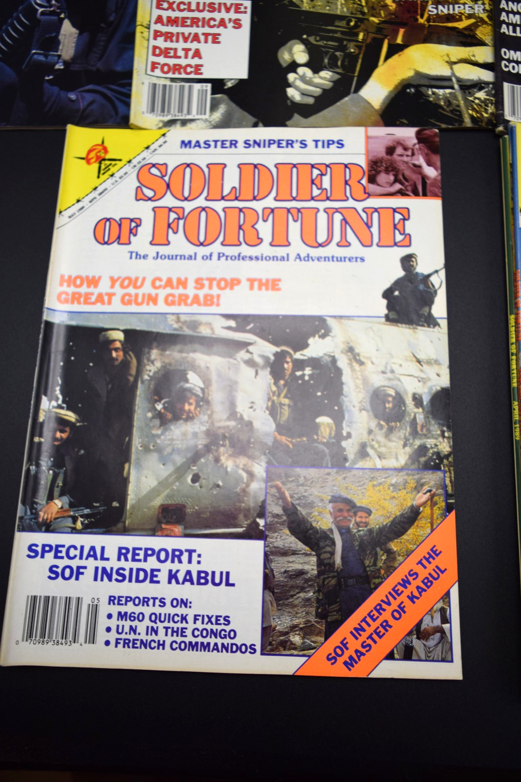 Lot of 7 Soldier of Fortune Magazines Jan Feb Apr May Aug Sep Dec 1989