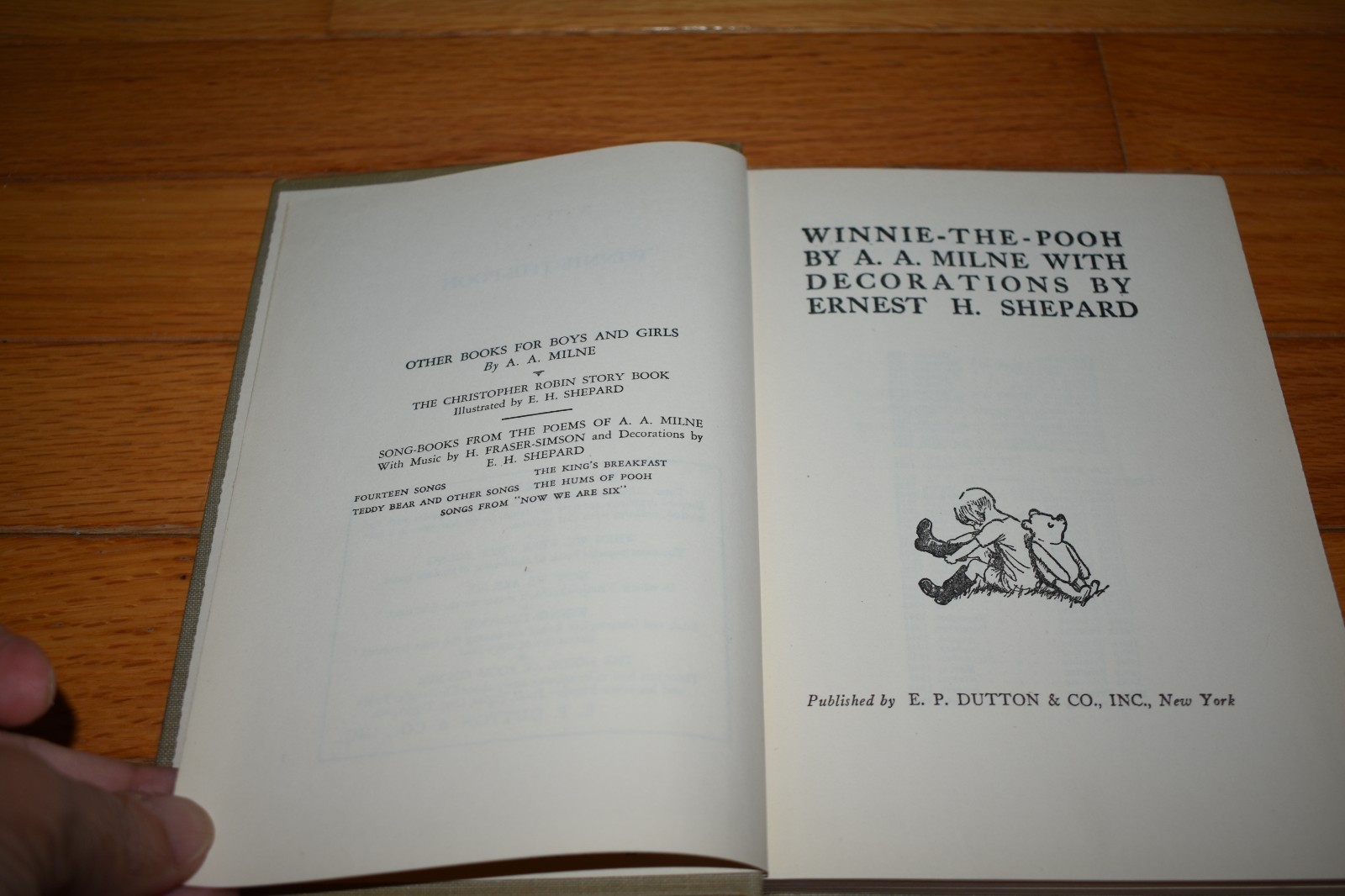 Vintage Winnie The Pooh Hardcover Book By A.A. Milne, E.P. Dutton & Co