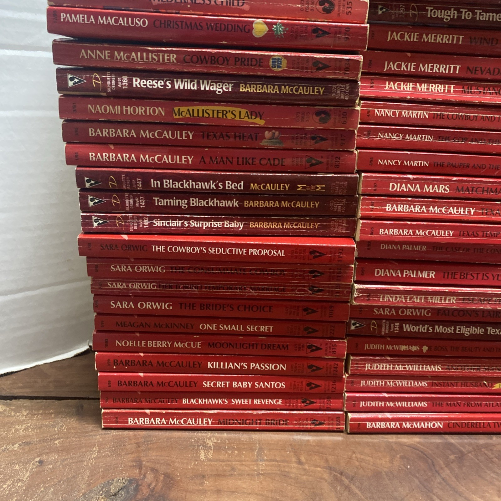 Romance Books: Silhouette Desire Huge Book Lot Of 80 Paperbacks Various Authors