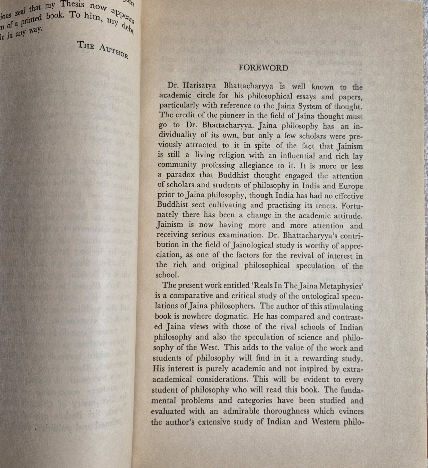 Reals in the Jaina Metaphysics (Hari S. Bhattacharya • 1966 • Hardcover)