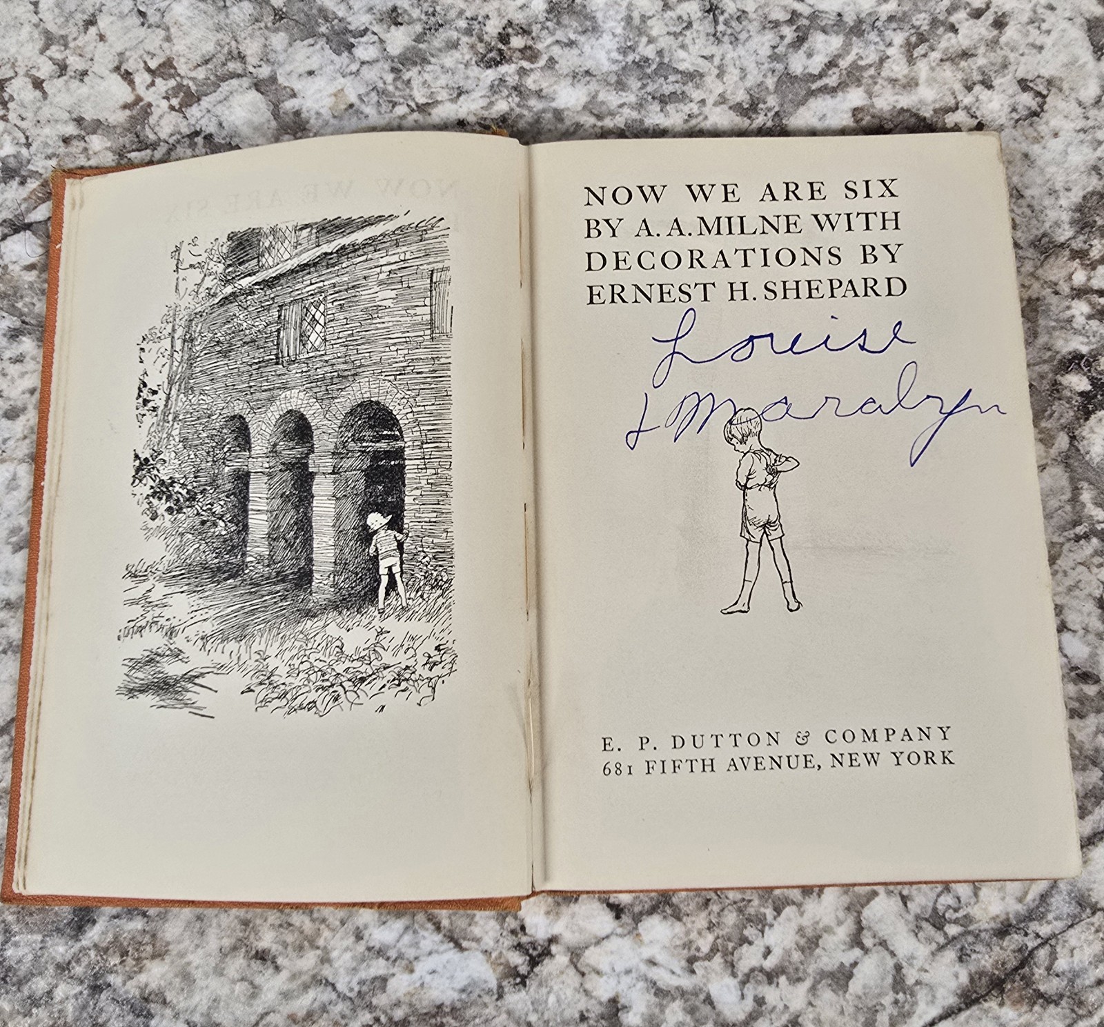 Now We Are Six by A.A. Milne, 1927 E.F. Dutton & Co.. First Edition