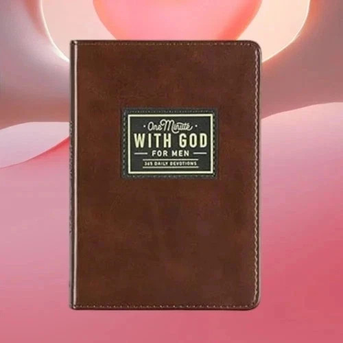 One Minute with God for Men 365 Devotions, Brown Faux Leather Flexcove Books