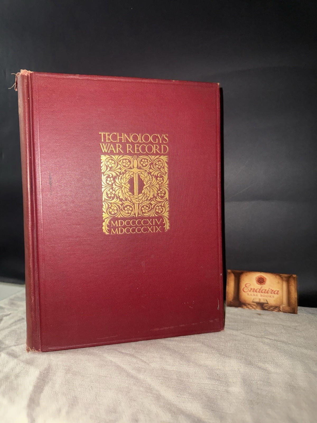 1920 Technology’s War Record MIT Alumni WWI Service Commemoration Antique Book