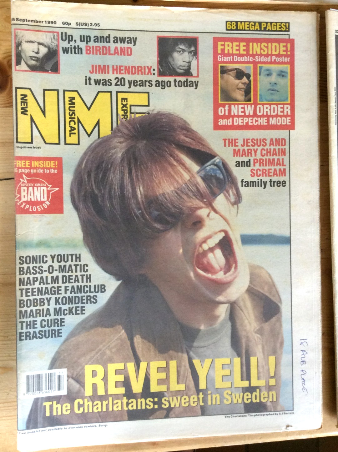 NME. New Musical Express Magazines. September 1990. 5 issues Three with Posters