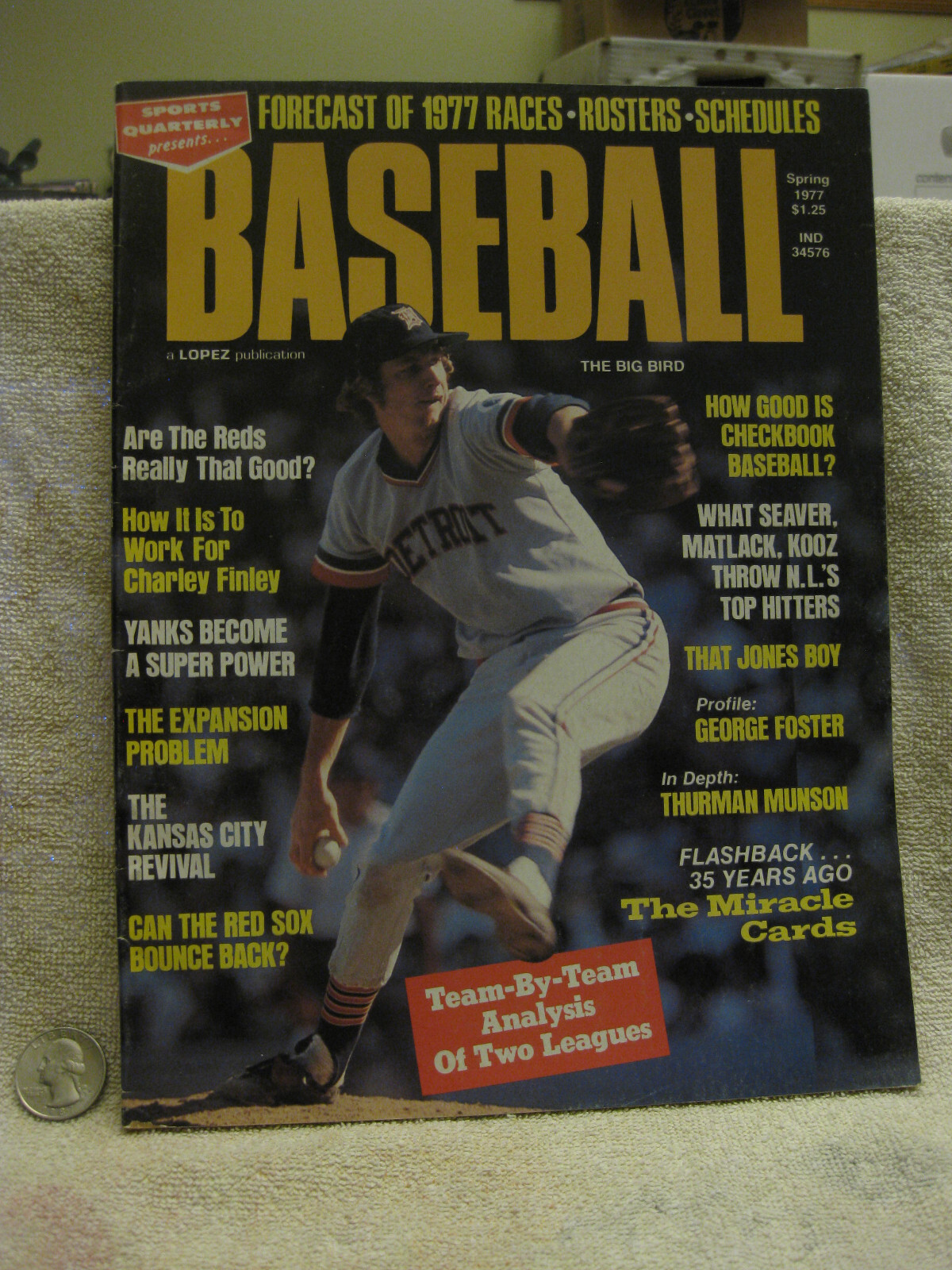 Baseball Magazine [Spring 1977] Mark Fidrych cover excellent shape baseball MLB