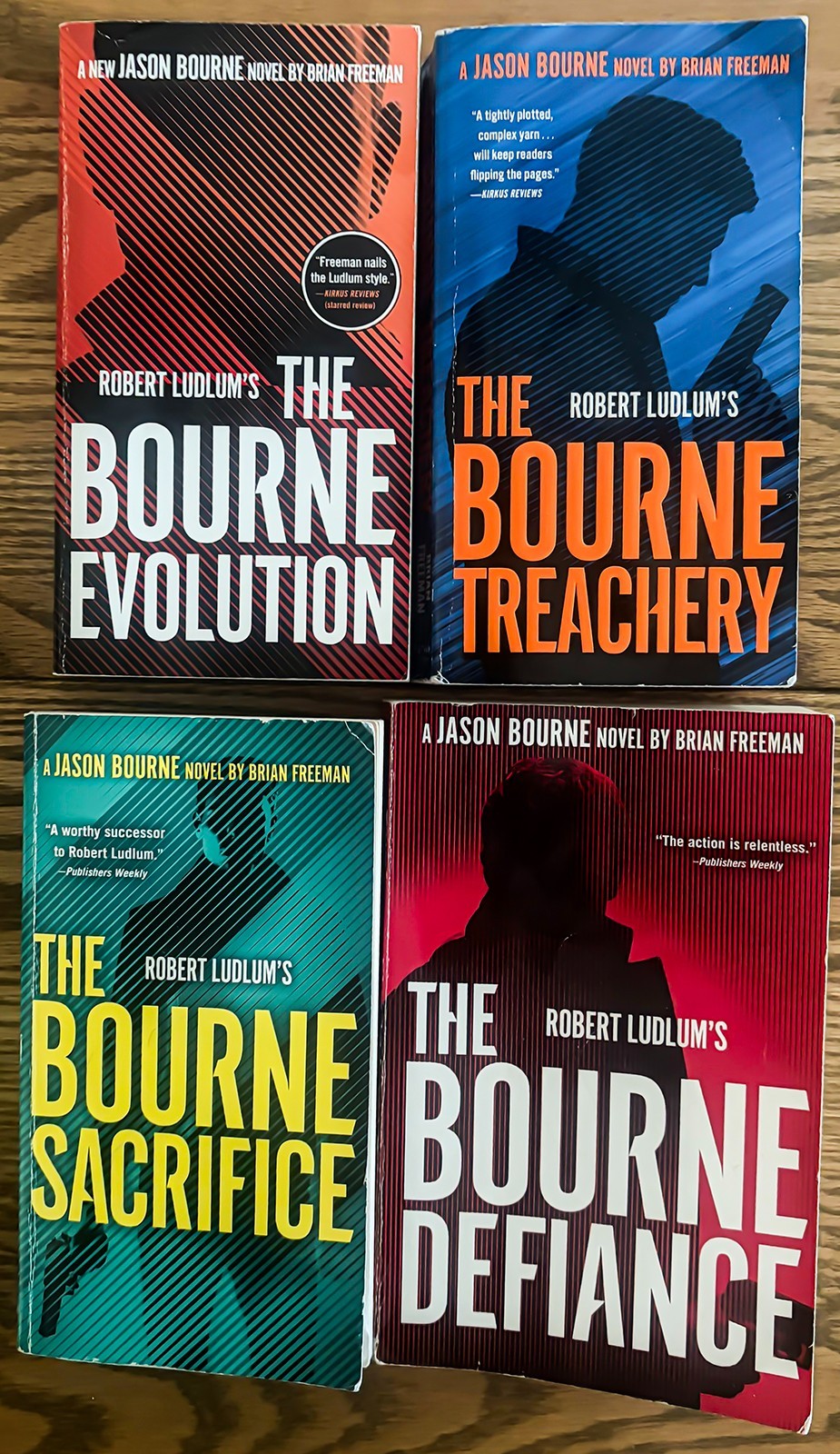 Lot of 4 Robert Ludlum&rsquo;s Jason Bourne Thrillers by Brian Freeman