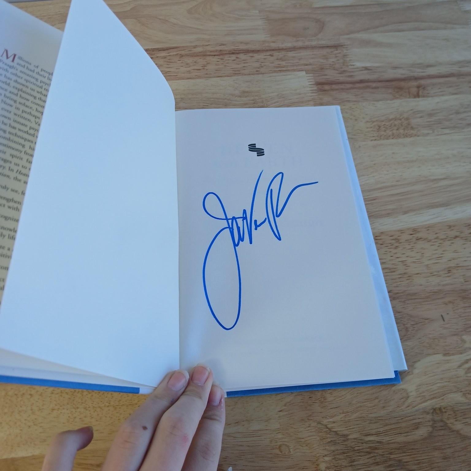 Heaven and Earth James Van Praagh 2001 First Printing Signed Simon & Schuster