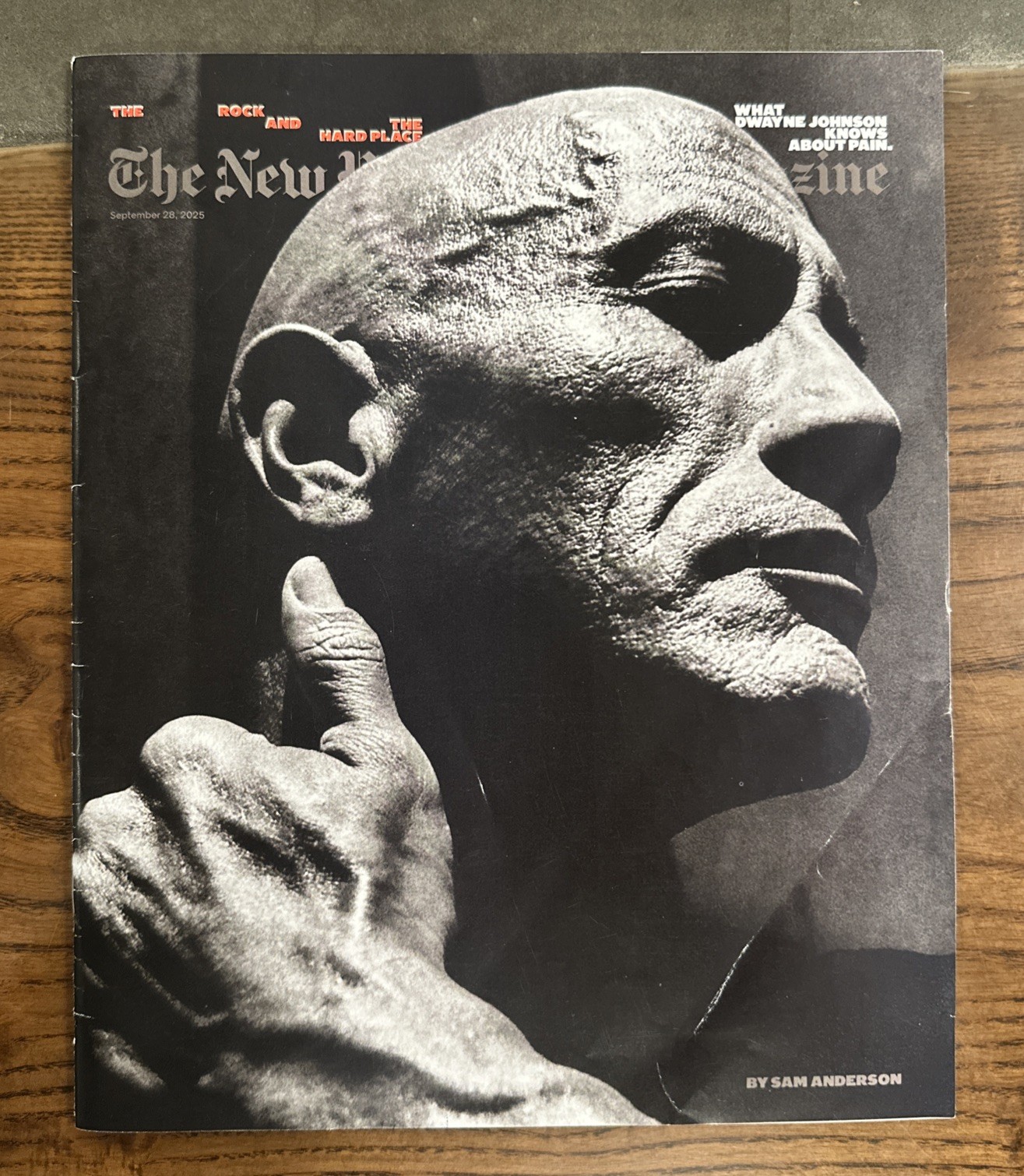 New York Times Magazine Sept 28, 2025 Dwayne « The Rock » Johnson SMASHING MACHINE