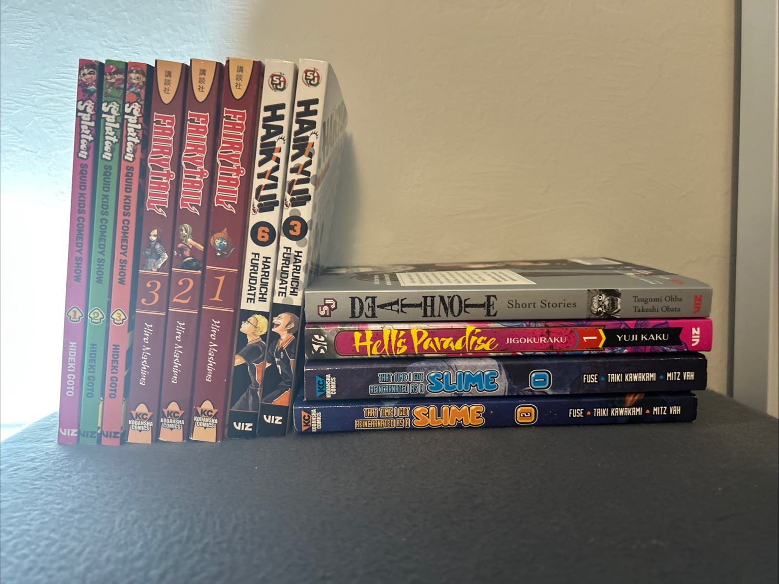 12 Book Manga Lot Death Note Fairytail Haikyu Hells Paradise Reincarnated Slime