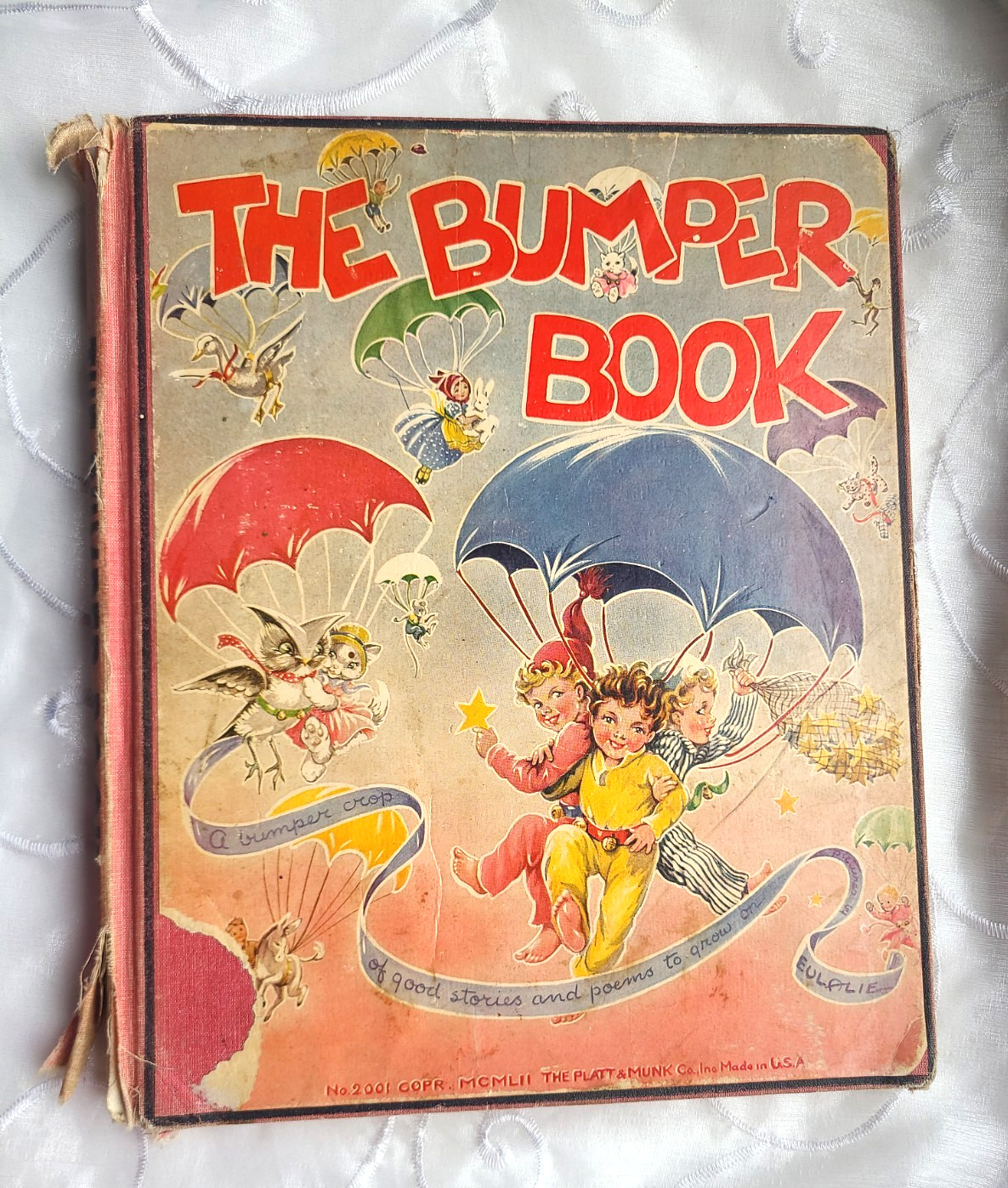 Vintage 1946 The Bumper Book For Children – Bright Colorful Illustrations + More