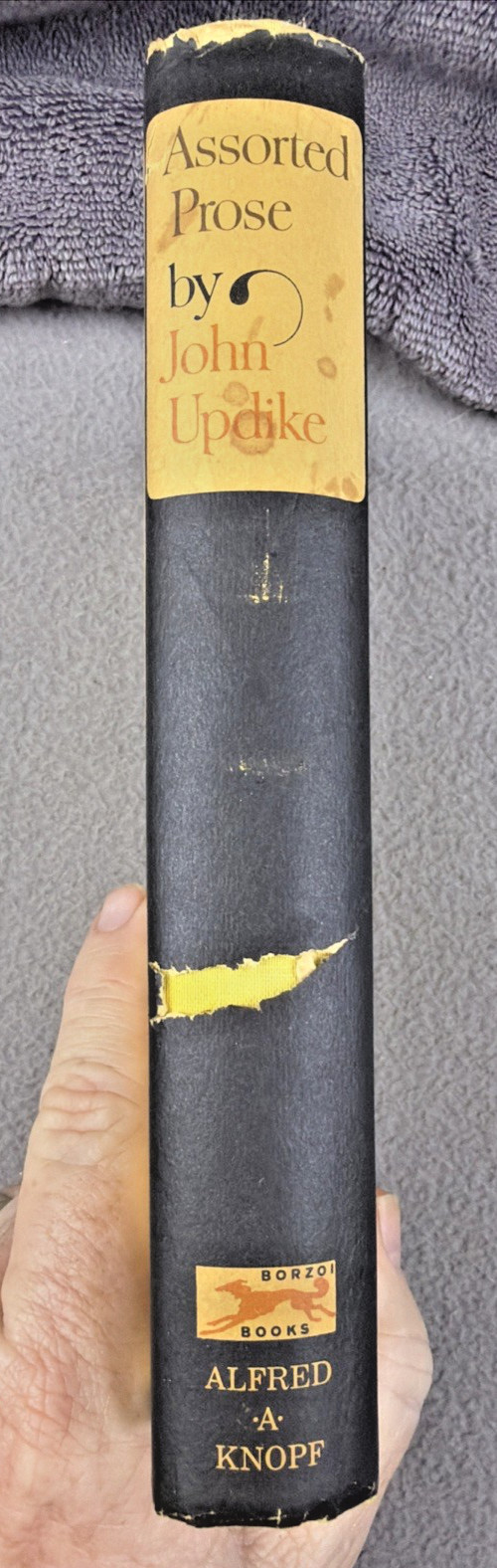 ASSORTED PROSE by JOHN UPDIKE First Edition 1965 Hardcover w/ DJ