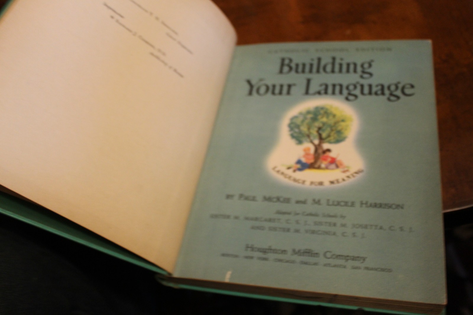 Building Your Language ~ McKee/Harrison ~ 1947 HC Catholic School ED.