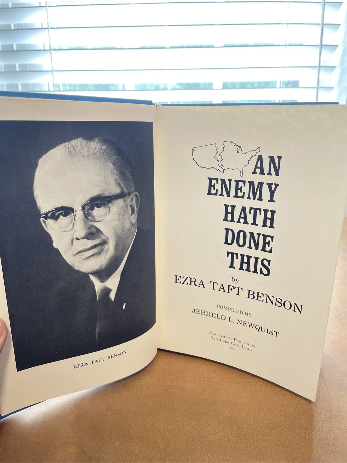 An Enemy Hath Done This Ezra Taft Benson 1969 1st Printing HC Parliament LDS